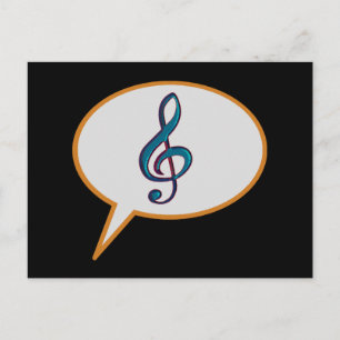 Carte Postale ballon de musique