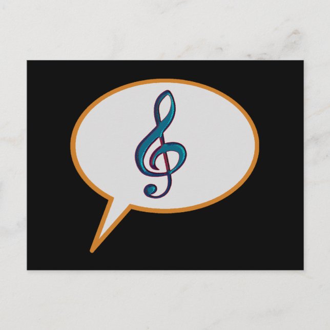 Carte Postale ballon de musique (Devant)