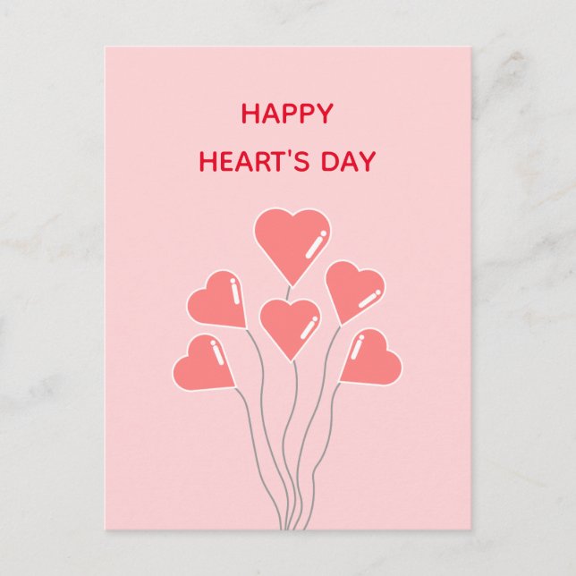 CARTE POSTALE BALLON DES COEURS (Devant)