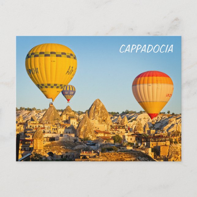 Carte Postale Ballons à air chaud au-dessus de la Cappadoce (Devant)