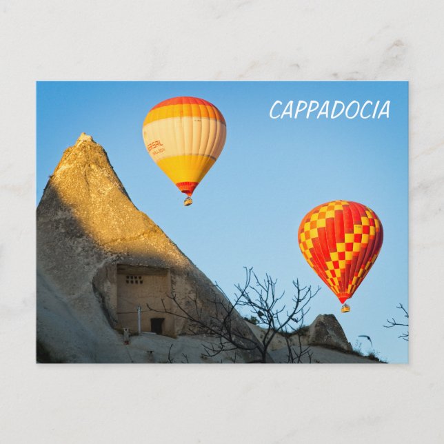 Carte Postale Ballons à air chaud au-dessus de la Cappadoce (Devant)