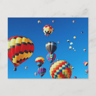 Carte Postale Ballons à Air Chaud Ciel Bleu