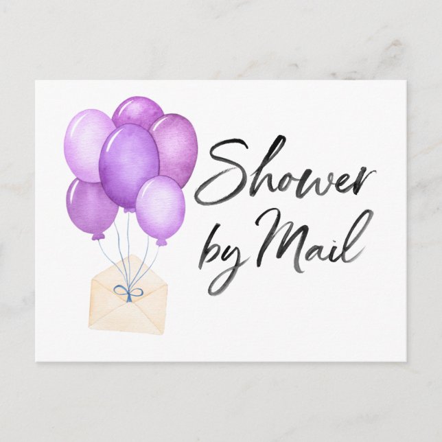 Carte Postale Ballons Baby shower par courrier interurbain (Devant)