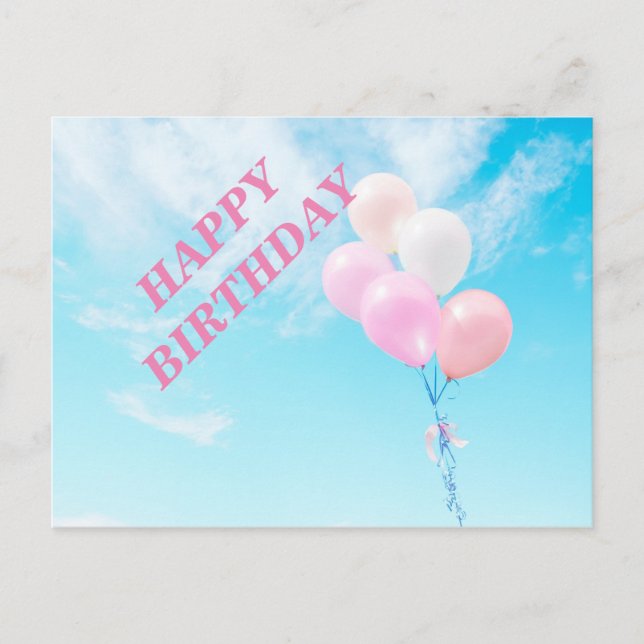 Carte Postale Ballons colorés volants (Devant)