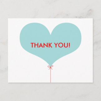 Carte Postale Ballons d'amour Merci