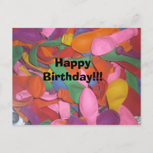 Carte Postale Ballons d'anniversaire heureux