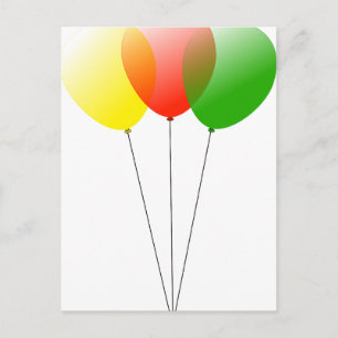 Carte Postale Ballons de ballon personnalisez les Anniversaires