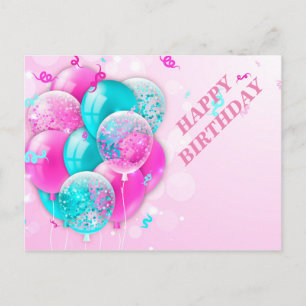 Carte Postale Ballons de célébrations colorés