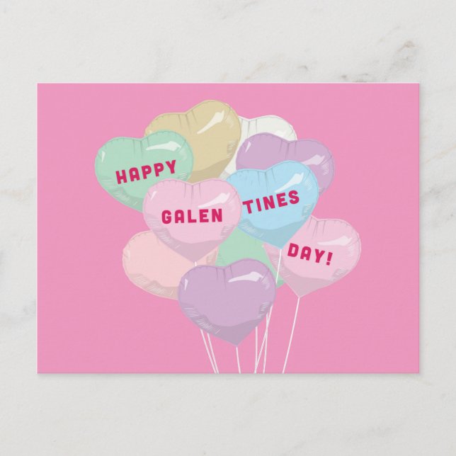 Carte Postale Ballons de conversation de Galentine - XOXO (Devant)