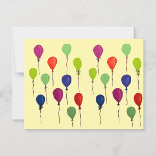 Carte Postale Ballons de fête colorés