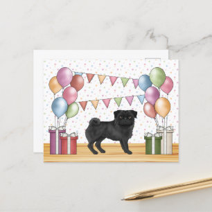 Carte Postale Ballons de fête colorés pastel pour l'anniversaire