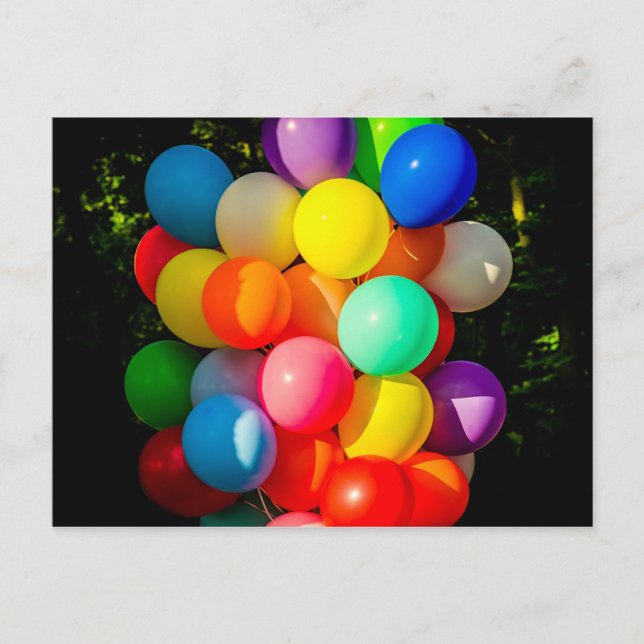 Carte Postale Ballons de jeu colorés (Devant)