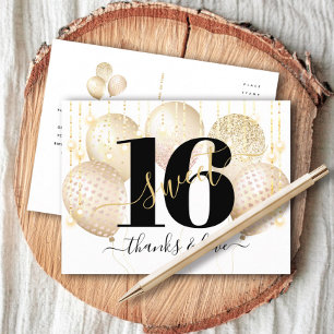 Carte Postale Ballons de Luxe Merci pour un Anniversaire Sweet 1