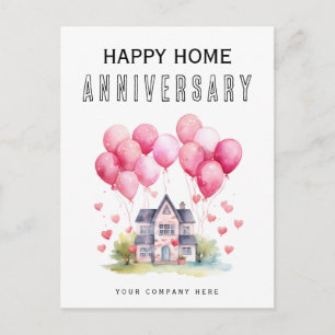 Carte Postale Ballons en forme de cœur pour l'anniversaire de la