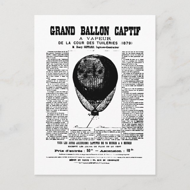 Carte Postale Ballons vintages (Devant)