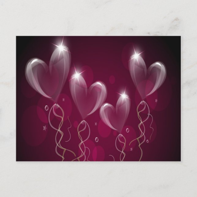 Carte postale Ballons violet (Devant)
