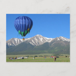 Carte Postale Balloon À Air Chaud Et Montagnes Neiges Dans Le Co