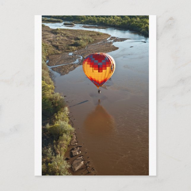 Carte Postale Balloon à air chaud Touchant le Rio Grande River (Devant)