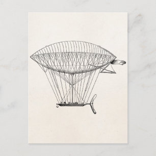 Carte Postale Balloon à air chaud vintage Bateau rétro Vieux Bal