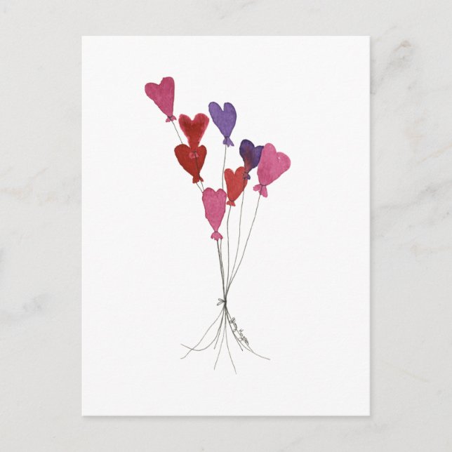 Carte postale Balloon Hearts (Devant)