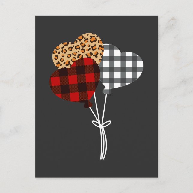 Carte Postale Balloon Hearts Saint-Valentin (Devant)