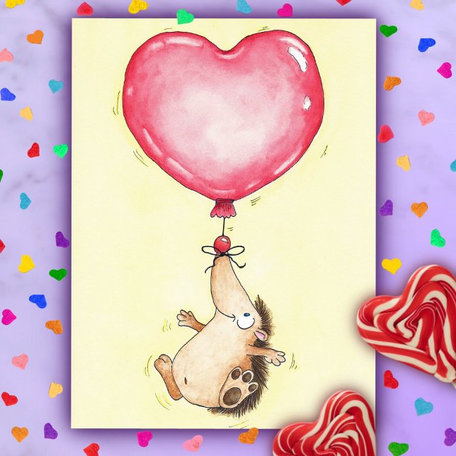 Carte postale BALLOON HEDGEHOG de Nicole Janes (Créateur téléchargé)