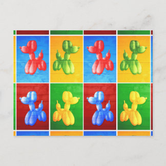 Carte Postale Balloon Poodle