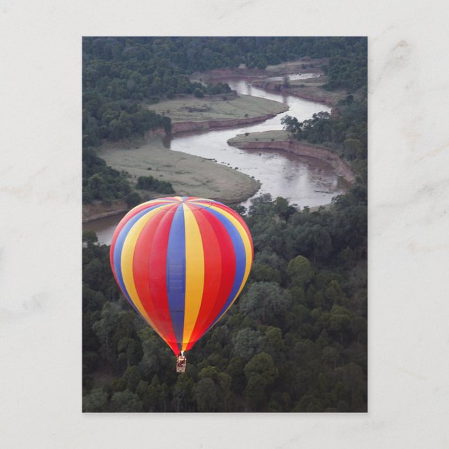 Carte Postale Ballooning à air chaud sur la rivière Mara (Devant)