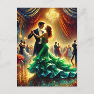 Carte Postale Ballroom Dancing Couple faisant la Valse