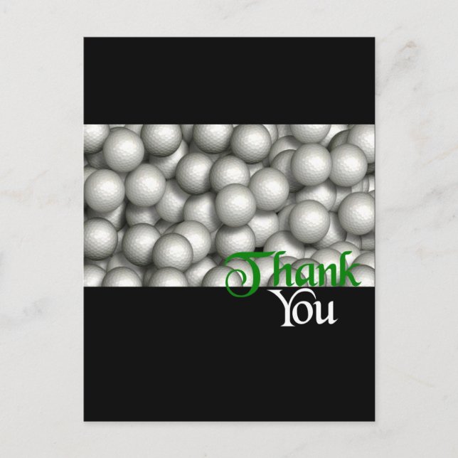 Carte Postale Balls de golf Merci (Devant)