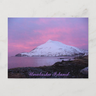 Carte Postale Ballyhoo Mountain, Coucher de soleil d'hiver rose