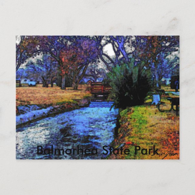 Carte Postale Balmorhea, Texas 001a, Balmorhea State Park (Devant)