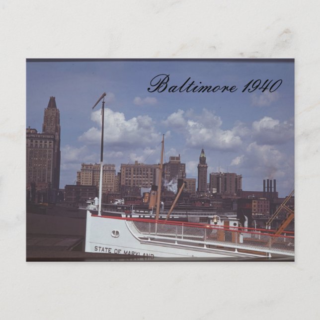 Carte postale Baltimore 1940 (Devant)