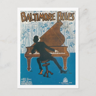 Carte Postale Baltimore Blues Vintage Songbook Couverture