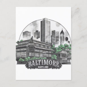 Carte Postale Baltimore City Maryland USA