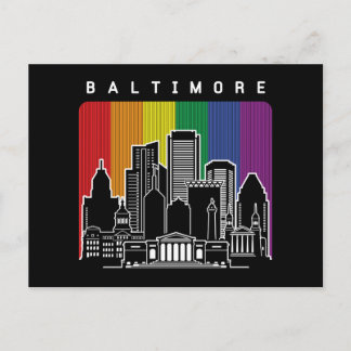 Carte Postale Baltimore Maryland Arc-en-ciel Drapeau LGBT Pride