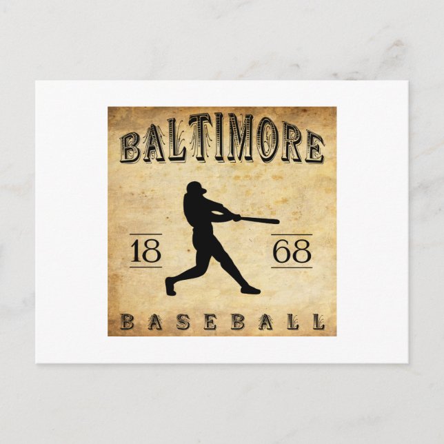 Carte Postale Baltimore Maryland Baseball 1868 (Devant)