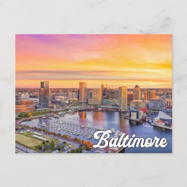 Carte Postale Baltimore, Maryland, États-Unis (Devant)