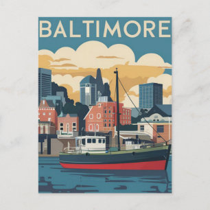 Carte Postale Baltimore, Maryland, États-Unis Illustration