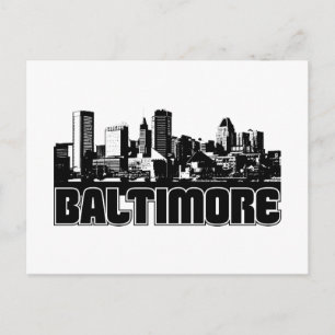 Carte Postale Baltimore Skyline
