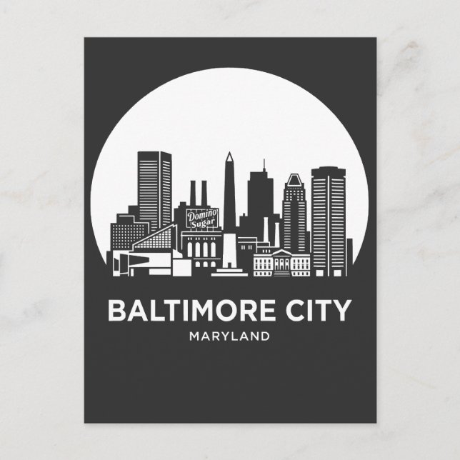 Carte Postale Baltimore Ville Maryland (Devant)