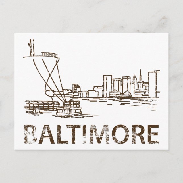 Carte Postale Baltimore vintage (Devant)