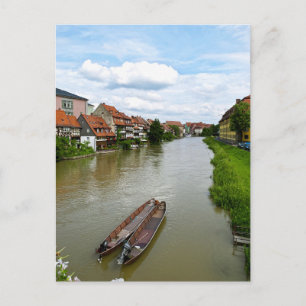 Carte Postale Bamberg Bavière Rivière Regnitz Effet de Peinture
