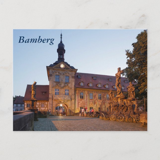 Carte Postale Bamberg sur le pont Obere (Devant)