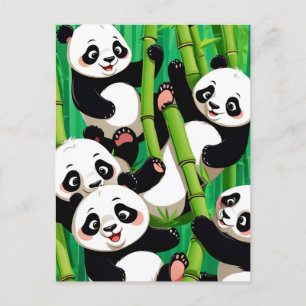 Carte Postale Bamboo Panda