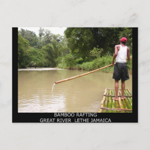 Carte Postale Bamboo Rafting Great River Lethe Jamaïque