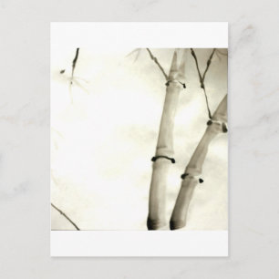 Carte Postale Bambou et feuille