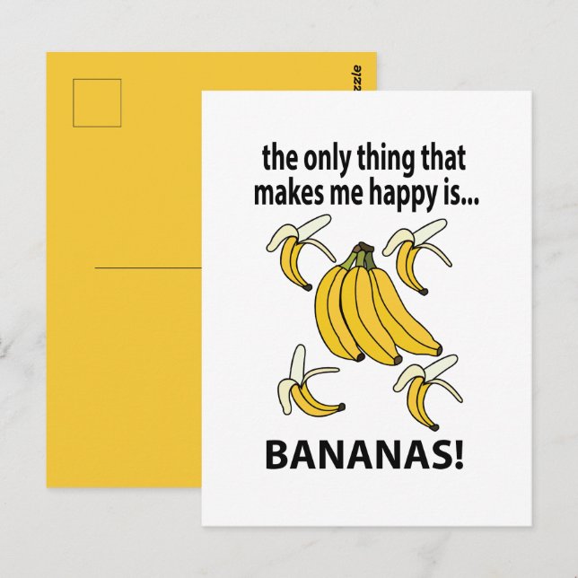 Carte Postale Bananas Fruit Drôles Bananas (Devant / Derrière)