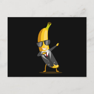 Carte Postale Banane cool avec costume - Dab Funny Dancing Fruit