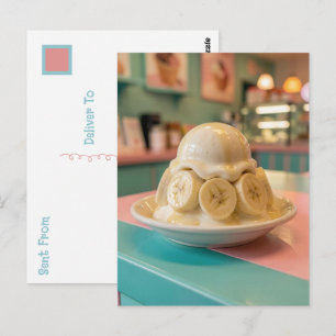 Carte Postale Banane en résine Sundae   Garder le contact